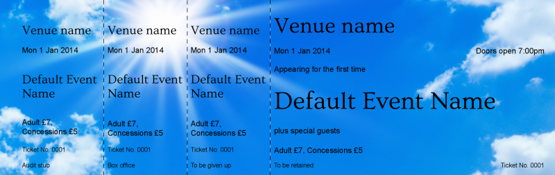 Design Sky Event Tickets Template