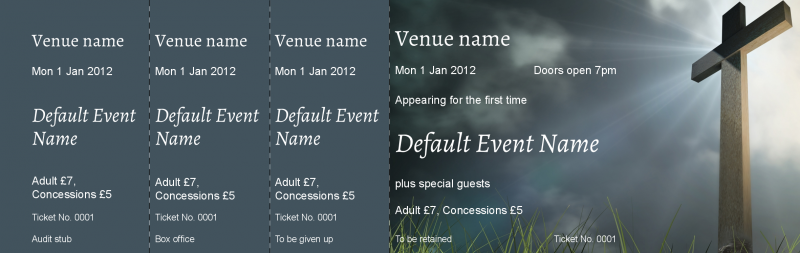 Design Easter Cross Event Tickets Template