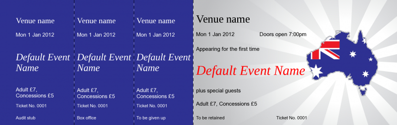 Design Australia Event Tickets Template