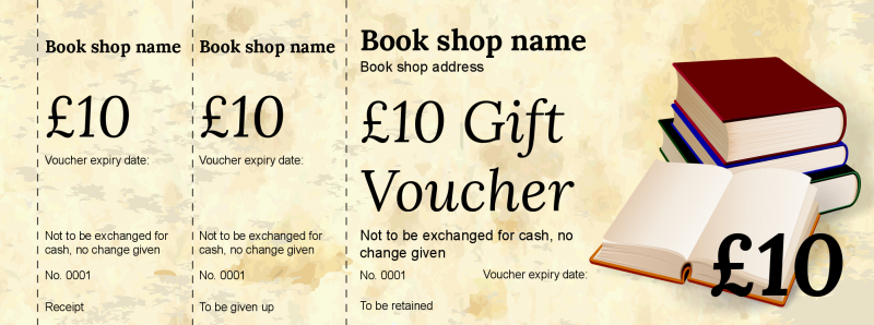 Voucher Design Book Gift Vouchers Template Performance Ticket Printers