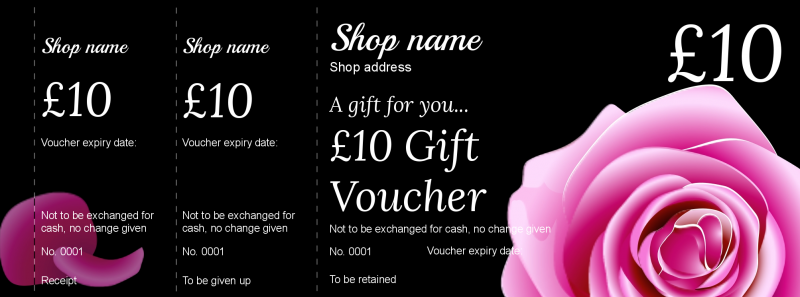 Design Rose Gift Vouchers Template