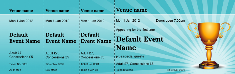 Design Trophy Event Tickets Template