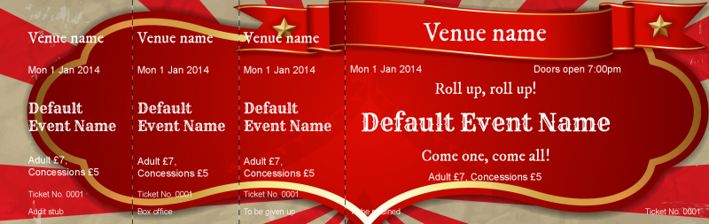 Design Circus Event Tickets Template