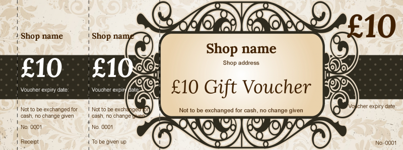 Design Vintage Gift Vouchers Template