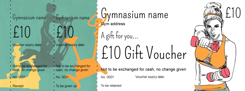 Design Gym Gift Vouchers Template