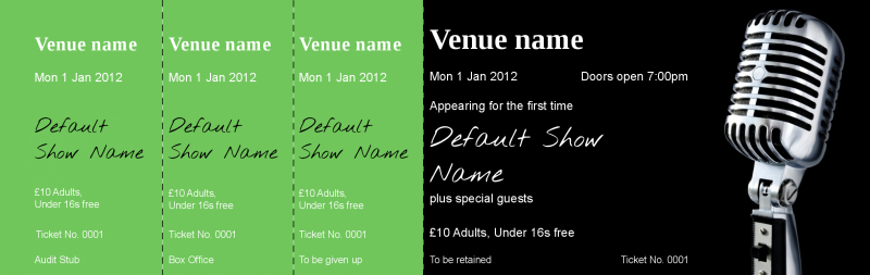 Design Microphone Event Tickets Template