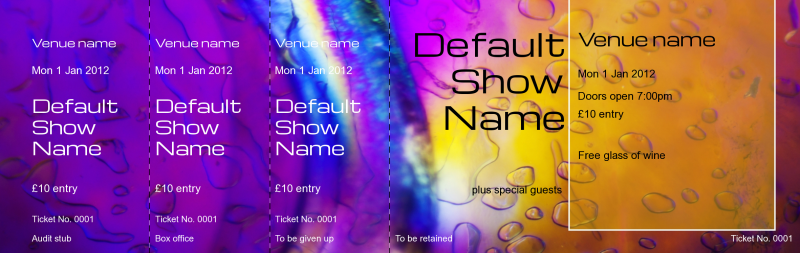 Design Psychedelic 2 Event Tickets Template
