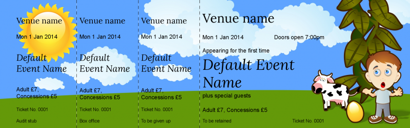 Design Jack and the Beanstalk 2 Event Tickets Template