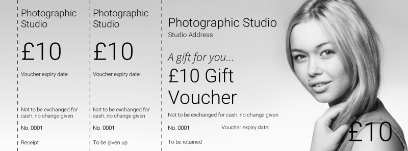 Design Makeover Portrait Gift Vouchers Template