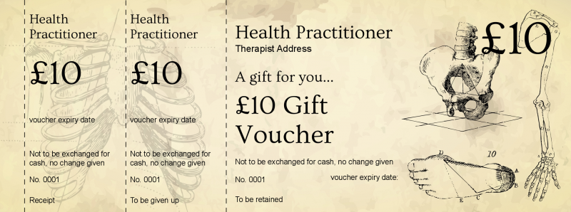 Design Osteopath Gift Vouchers Template