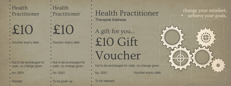 Design Hypnotherapist Gift Vouchers Template