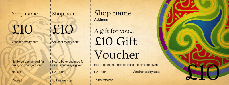 Design Celtic Art Gift Vouchers Template