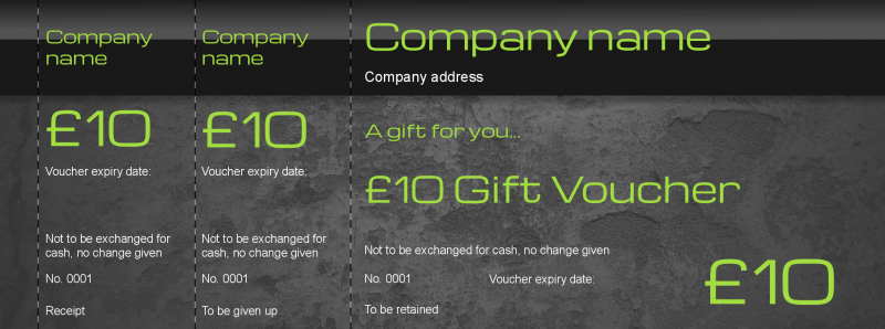 Design Industrial Gift Vouchers Template