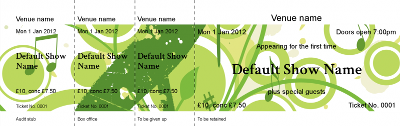 Design Treble Clef Event Tickets Template