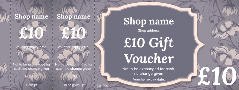 Design Lilac Flowers Gift Vouchers Template