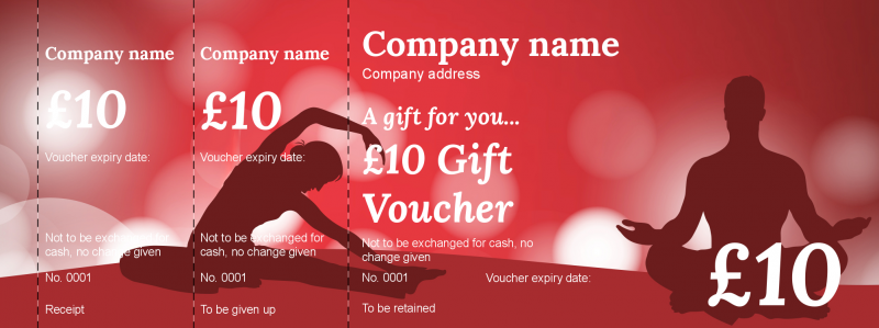Design Yoga Class Gift Vouchers Template