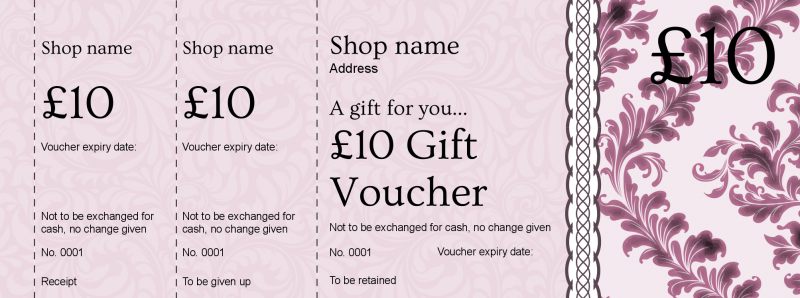 Design Antique Wallpaper Gift Vouchers Template