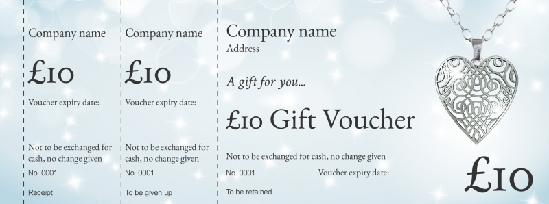 Design Jeweller Gift Vouchers Template