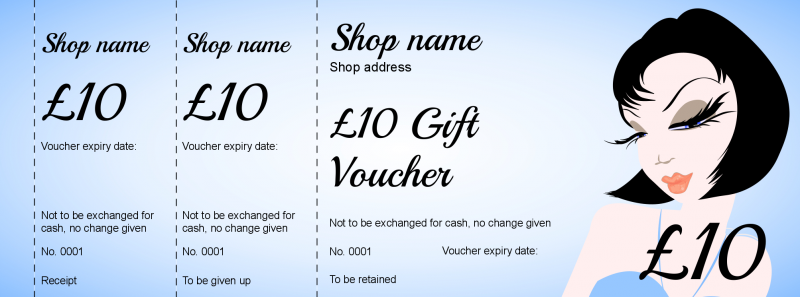 Design Lashes Gift Vouchers Template