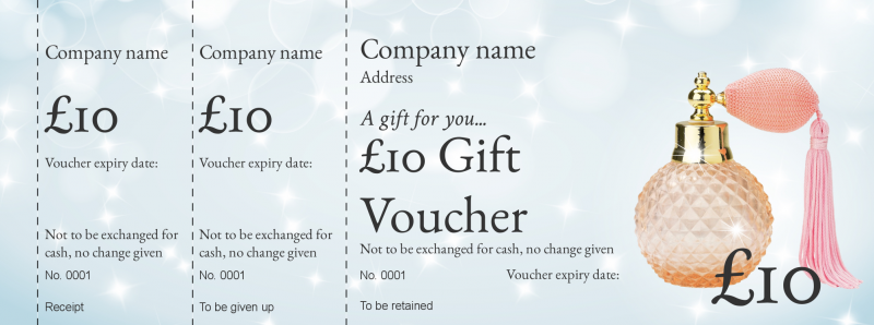 Design Perfume Gift Vouchers Template