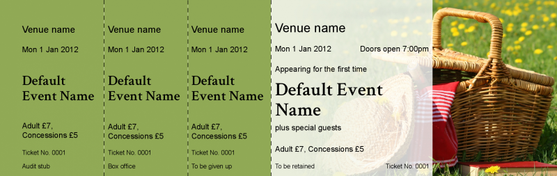 Design Picnic Basket Event Tickets Template
