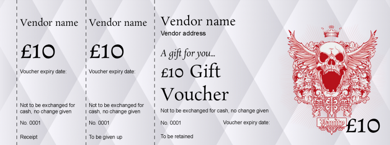 Design Tattoo Artist Gift Vouchers Template