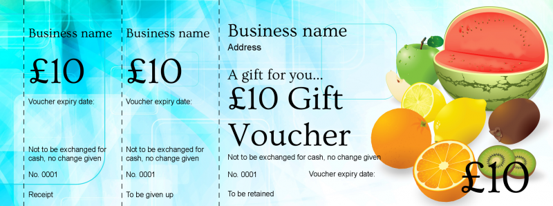 Design Dietician Gift Vouchers Template