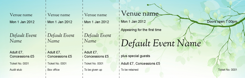 Design Springtime Event Tickets Template