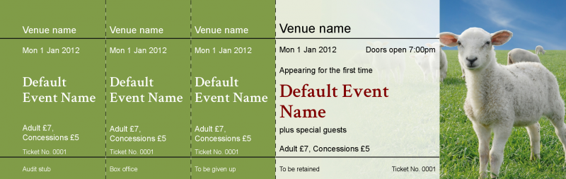 Design Springtime Lamb Event Tickets Template