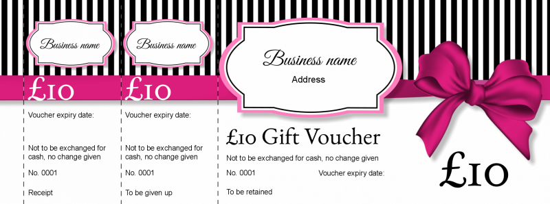 Design Chic Boutique Gift Vouchers Template
