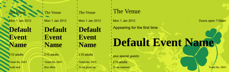 Design St Patricks Day Event Tickets Template
