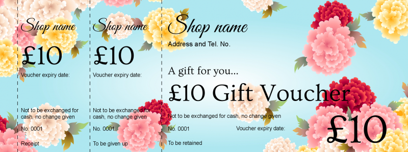 Design Flowery Gift Vouchers Template