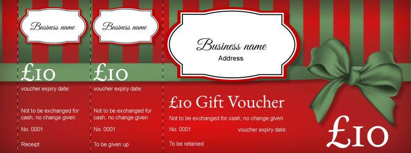 Design Christmas Boutique Gift Vouchers Template