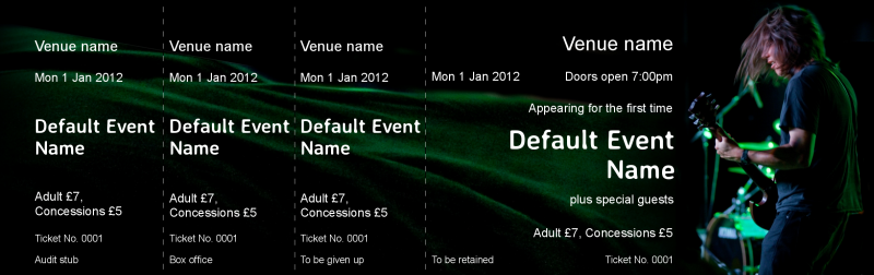 Design Band Event Tickets Template