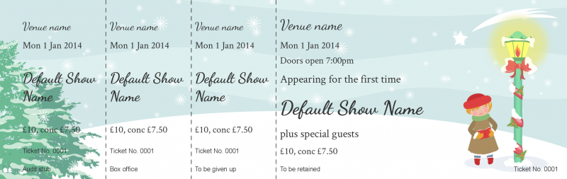Design Carol Singing Event Tickets Template